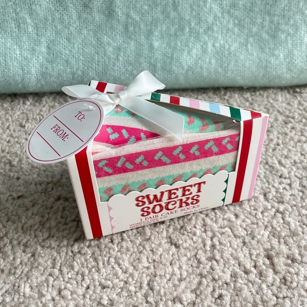 Birthday Cake Sweet Socks Gift Package Single Pair - Women’s Socks One Size